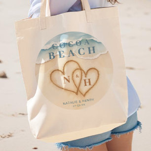 Bolso De Tela Watercolor Beach Wedding Bienvenida Tote Bag