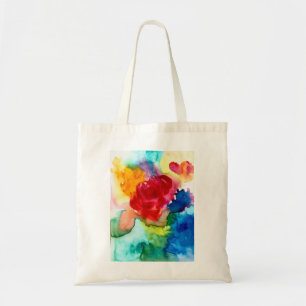 Bolso De Tela Watercolor bello arte abstracto de rosa