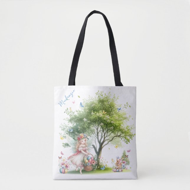 Bolso De Tela Watercolor Easter Spring Fairy (Anverso)