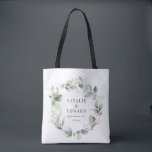 Bolso De Tela Watercolor eucalyptus elegante fiesta de bodas<br><div class="desc">El eucalipto acuarela elegante fiesta de bodas verde favorece las galletas. Parte de una suite boda completa</div>