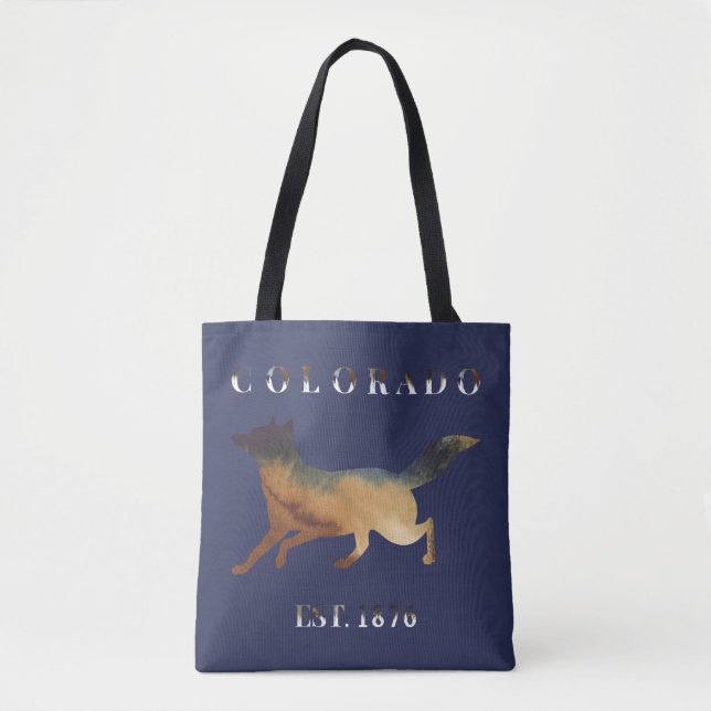 Bolso De Tela Watercolor Fox Colorado 1876 (Anverso)