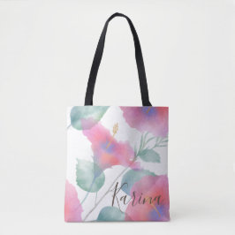 Bolso De Tela Watercolor Hibiscus Maui Boda