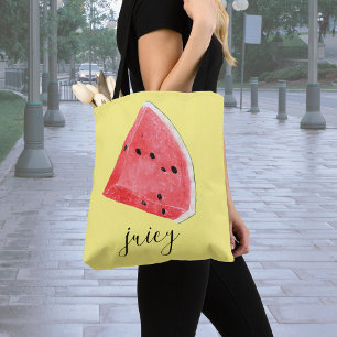 Bolso De Tela Watercolor Juicy Watermelon Wedge