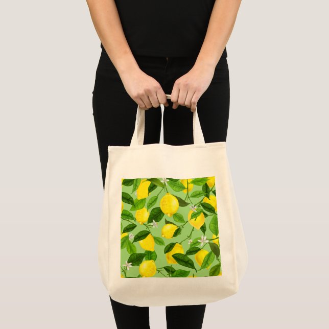 Bolso De Tela Watercolor Lemon 3 (Anverso (producto))