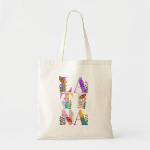 Bolso De Tela Watercolor Ombre Latina Bold Textos