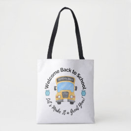 Bolso De Tela Watercolor School Bus Tote Bag