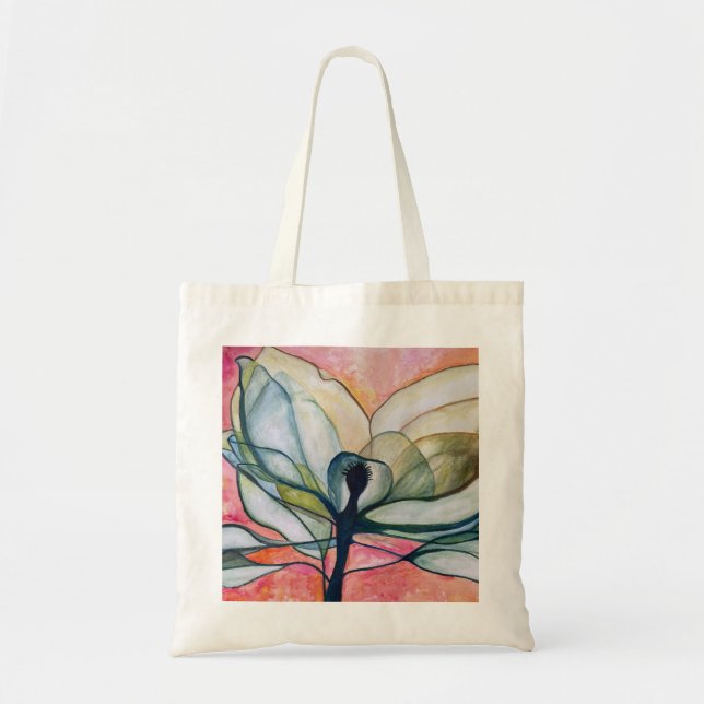 Bolso De Tela Watercolor Xray Flower (Frente)