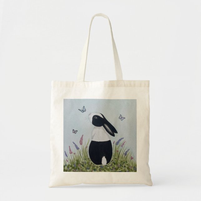 Bolso De Tela Watercolour Dutch Bunny Rabbit (Frente)