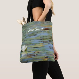 Bolso De Tela Waterlily Lake Flower Watercolor Tote Bag
