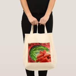 Bolso De Tela Watermelón completo y arte fotográfico de slice