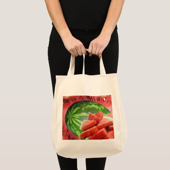 Bolso De Tela Watermelón completo y arte fotográfico de slice (Anverso (producto))
