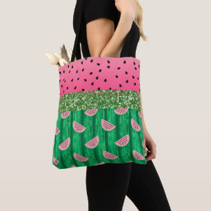 Bolso De Tela Watermelon Purpurina Moderno