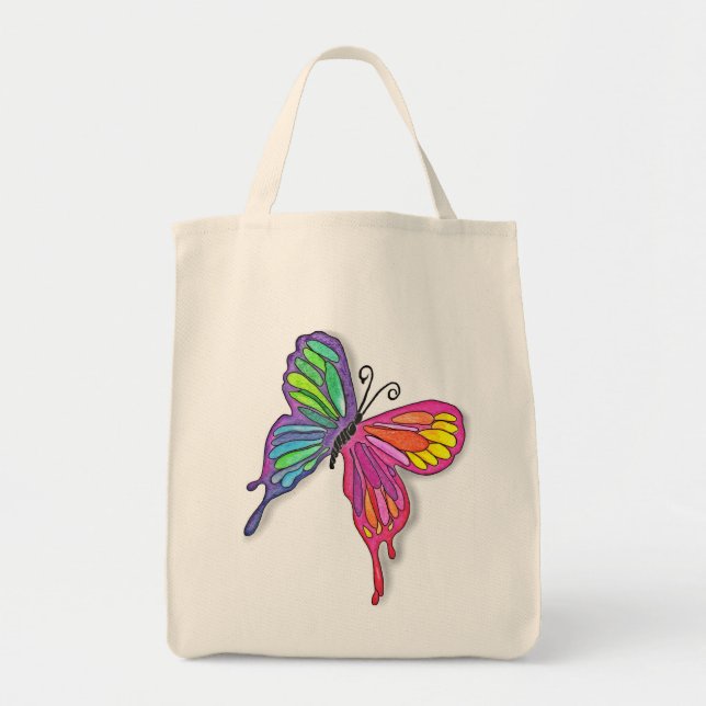 Bolso De Tela Watery Butterfly (Frente)
