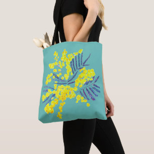 Bolso De Tela Wattle Mimosa flor amarilla Australia