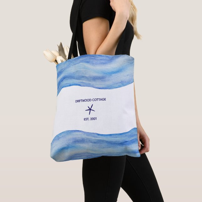 Bolso De Tela Wave Beach House Tote Bag (Detalle)