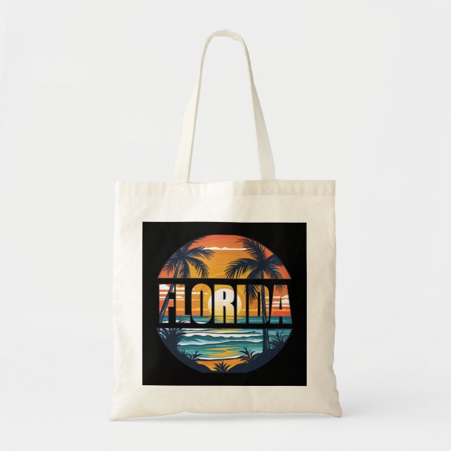 Bolso De Tela Waves de Florida Beach (Frente)