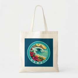 Bolso De Tela Waves de Hawaii