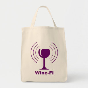 Bolso De Tela Waves Wine-Fi Vidrio Púrpura