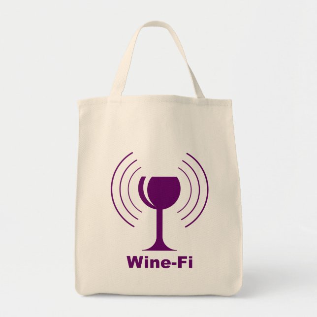 Bolso De Tela Waves Wine-Fi Vidrio Púrpura (Frente)