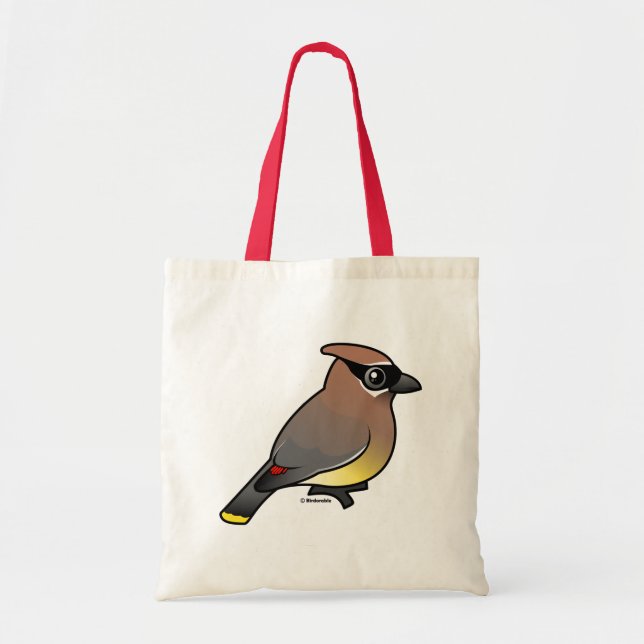 Bolso De Tela Waxwing de cedro (Frente)
