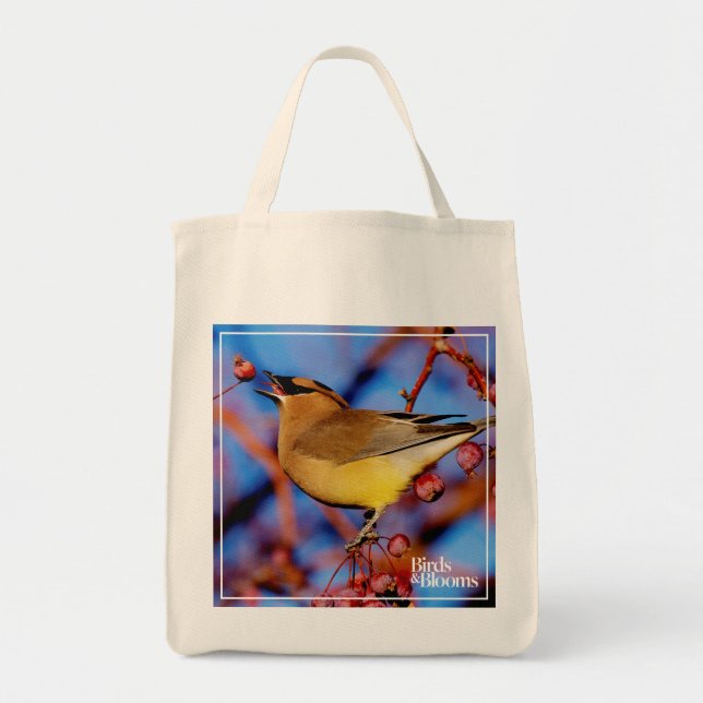 Bolso De Tela Waxwing de cedro (Frente)