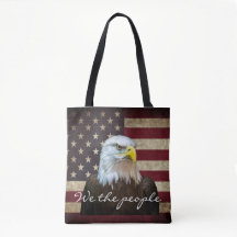We The People American Flag Bald Eagle