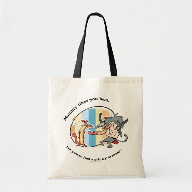 Bolso De Tela Weasel y Baboon "Mamá te gusta más" (Frente)