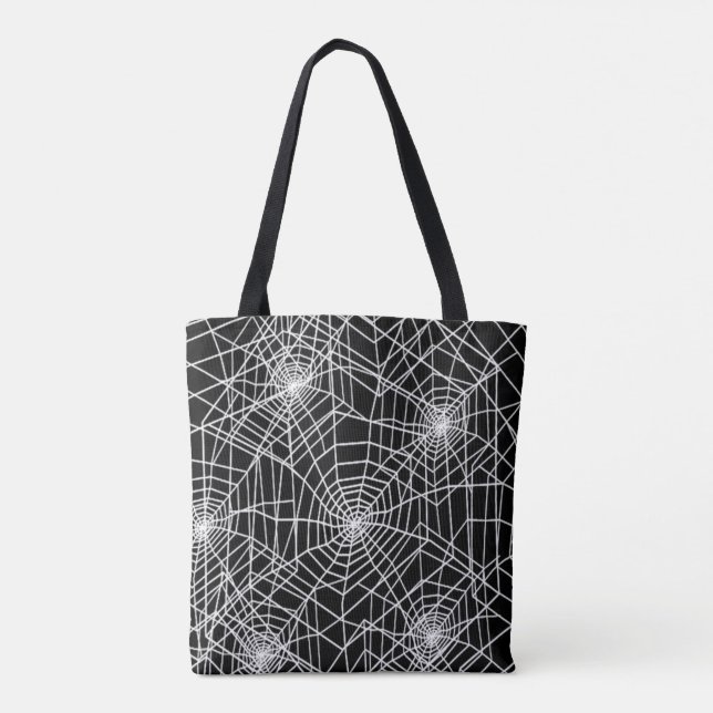Bolso De Tela Web de araña fantasmagóricos frescos (Reverso)