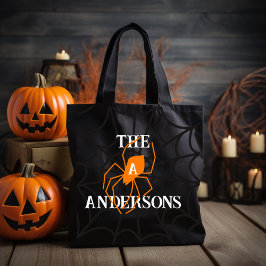 Bolso De Tela Web de araña personalizada con nombre de familia