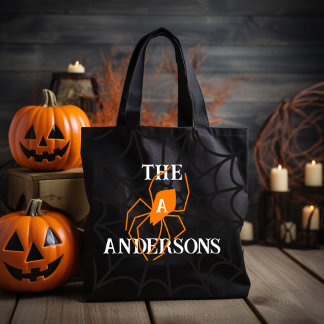 Bolso De Tela Web de araña personalizada con nombre de familia