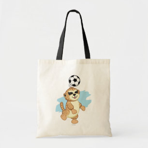 Bolso De Tela Webkinz el   Meerkat que juega a fútbol