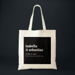 Bolso De Tela Wedding Black Retro Font<br><div class="desc">Wedding Black Retro Font</div>