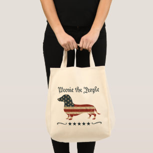 Bolso De Tela Weenie El Pueblo Dachshund 4 De Julio