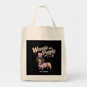 Bolso De Tela Weenie The People Funny Dachshund Lover 4 de julio