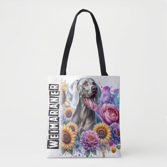 Bolso De Tela Weimaraner (Anverso)