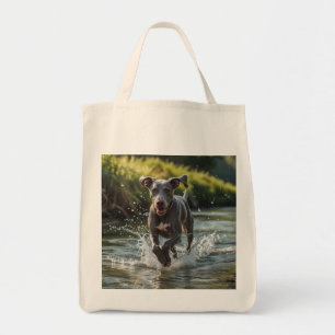 Bolso De Tela Weimaraner Elegant Grocery Tote Bag