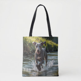 Bolso De Tela Weimaraner Elegant Shoulder Tote Bag