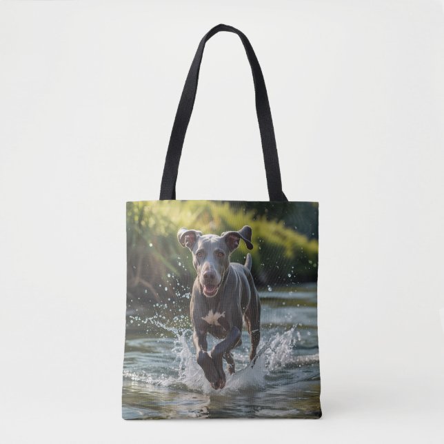 Bolso De Tela Weimaraner Elegant Shoulder Tote Bag (Anverso)