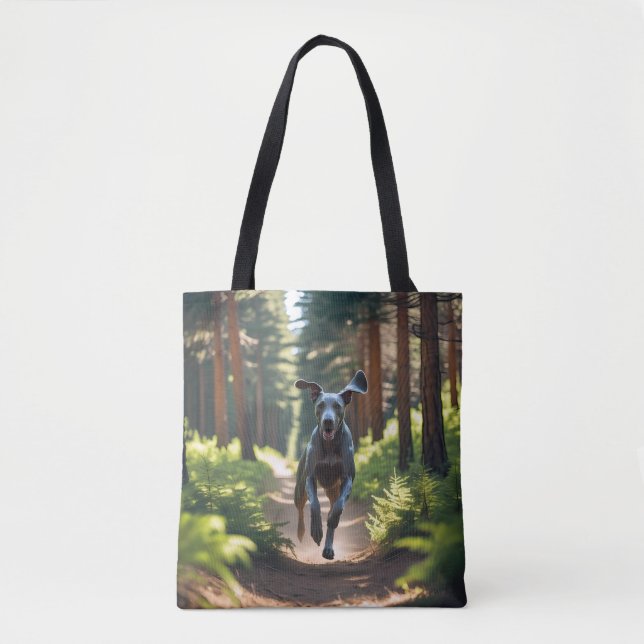 Bolso De Tela Weimaraner Elegant Shoulder Tote Bag (Anverso)