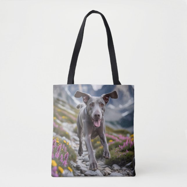 Bolso De Tela Weimaraner Elegant Shoulder Tote Bag (Anverso)