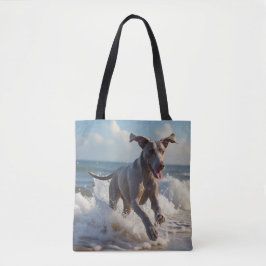 Bolso De Tela Weimaraner Elegant Shoulder Tote Bag