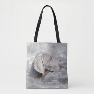 Bolso De Tela Weimaraner hace frente