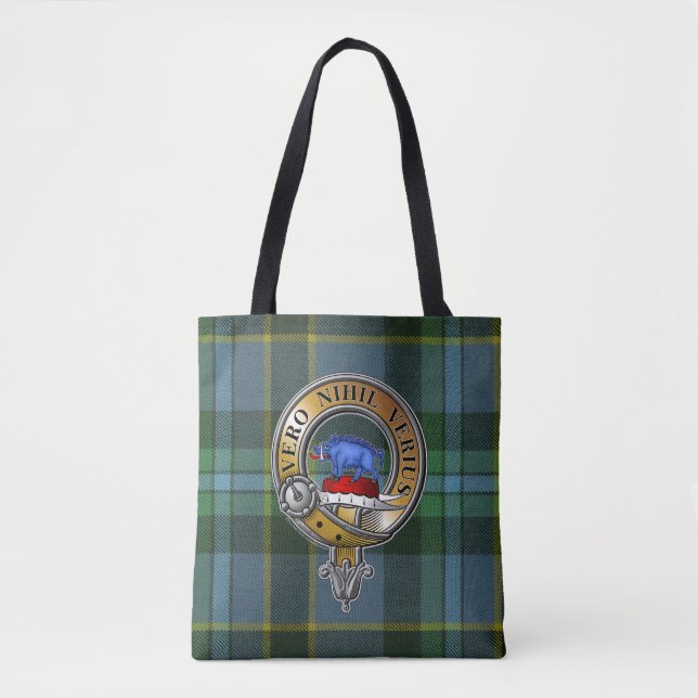 Bolso De Tela Weir Tartan & Badge (Anverso)