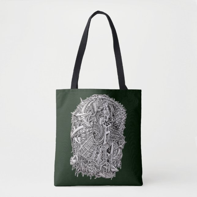Bolso De Tela Weirdhead por Brian Benson (Anverso)