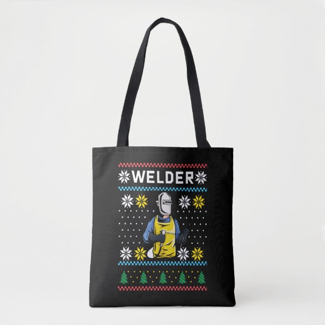 Bolso De Tela Welder Knit Ugly Navidades Sweater Gift (Anverso)