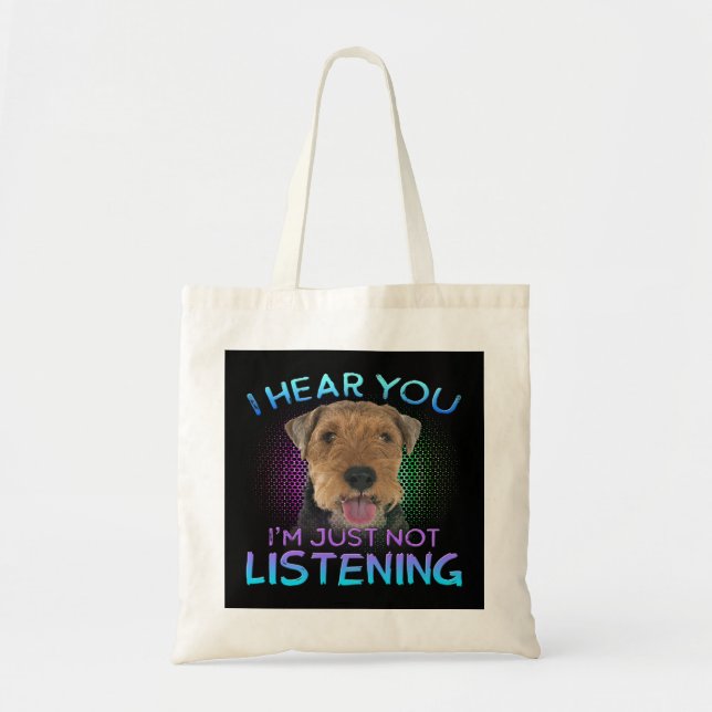 Bolso De Tela Welsh Terrier te oigo no escuchar (Frente)