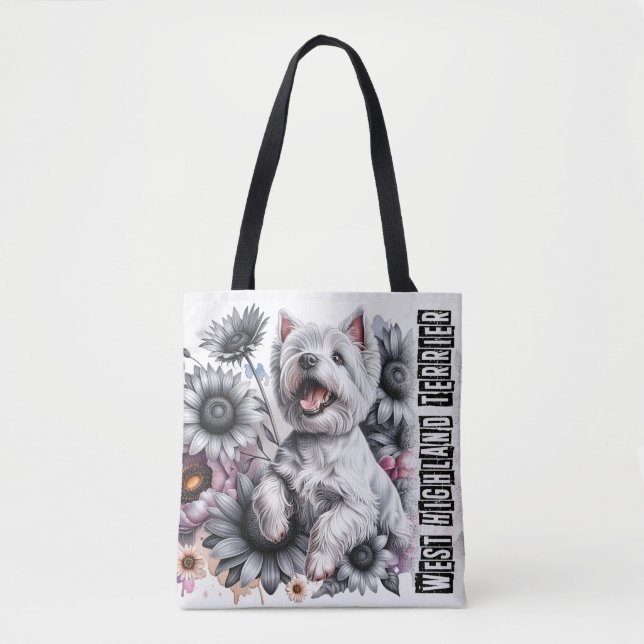 Bolso De Tela West Highland Terrier (Anverso)