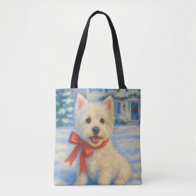 Bolso De Tela West Highland Terrier (Anverso)