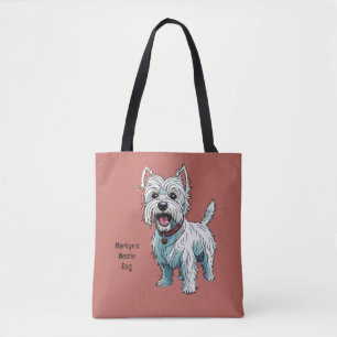 Bolso De Tela West Highland Terrier, Westie. Editable