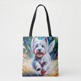 Bolso De Tela West Highland White Terrier "Westie" Dog Portrait